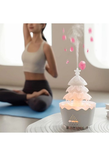 Leerfei V51 Yağmur Bulutu Görünümlü Aroma Difüzör, Nemlendirici -250ml Kapasiteli