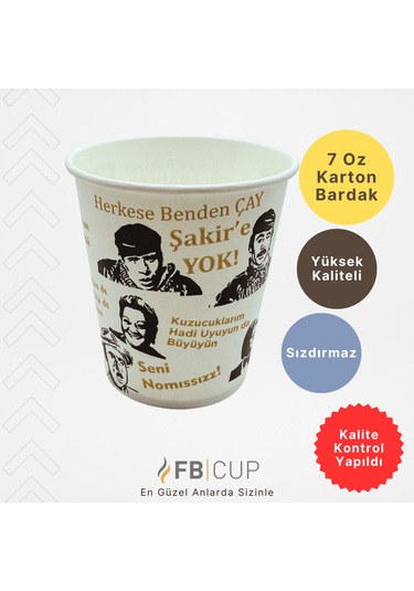Fb Cup 7 Oz Karton Bardak 3.000 Adet Sızdırmaz