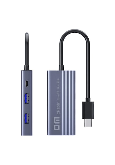 Dm Chb061 Type-c To 4k Hdmı 3 Usb3.0 Gigabit Ethernet Pd 60w Çoklayıcı Hub