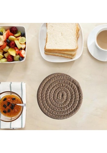 Suntek Çiftlik Evi Masa Mat Kaymaz Rustik Örgülü Yer 11cm