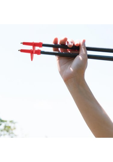 Dolıty Baston Ucu Karbür Kafa Yedek Kapak Aksesuarları Trekking Kırmızı