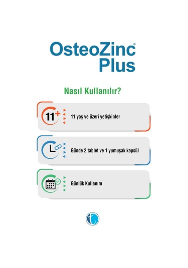 Osteozinc Plus 30 Yumuşak Kapsül + 60 Tablet