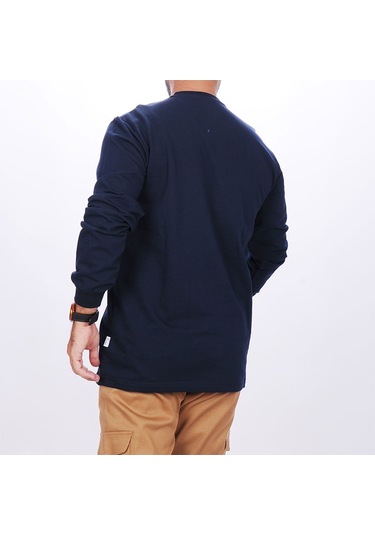 İş Sweatshirt Bisiklet Yaka Lacivert