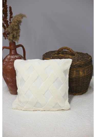 Cross Welsoft Jakarlı Dekoratif Kırlent Kılıfı 43x43 - Ztcross KARIŞIK