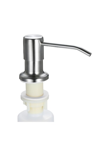 Symbee 304 Çelik Sabun Dağıtıcı 300ml - Mutfak Lavabo Ve Banyo Lavabosu İçin Kolay Kurulumlu Sabun Verici Gümüş