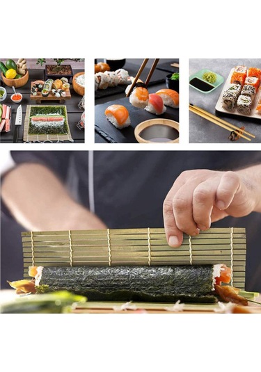 Wezone 23 Parça Sushi Yapım Seti: Bambu Mat, Çubuk, Bıçak Ve Aksesuarlar - Profesyonel Ve Başlangıç Seviyesi İçin Mutfak Araçları Çok Renkli