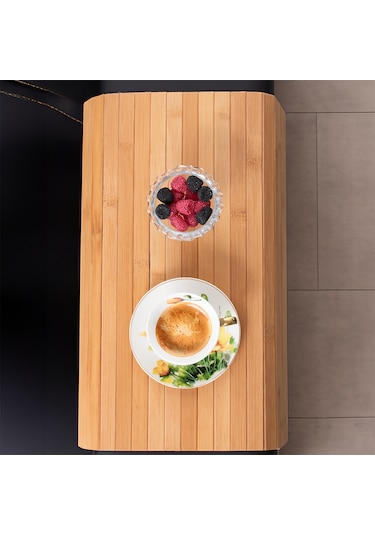 Porsima 220027 Bambu Koltuk Matı Katlanabilir Yan Sehpa