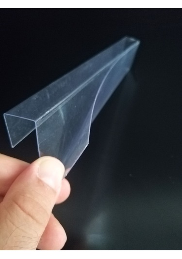 10 Adet Pvc Etiketlik Dik Geçme Ahşap Raf 24 x 4 CM İsimlik Kart Cebi