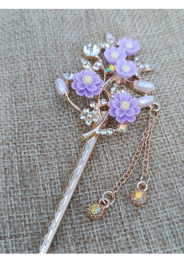 Villovatik Leyandra Lila Metal Saç Tokası 143296339 Diğer