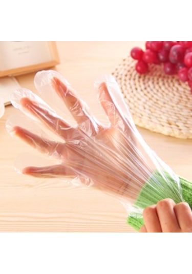 1 Koli 100 Paket Şeffaf Eldiven Poşet Eldiven Large