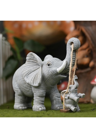 Suntek Fil Heykeli Orta Parça Masa Süsü Düğün Masası 17cmx13,5cm