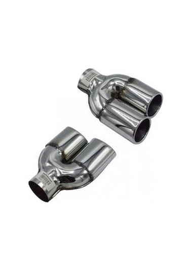 Üniversal Krom Egzoz Ucu Çiftli Özel Sol Çıkış 76 135 800-022l