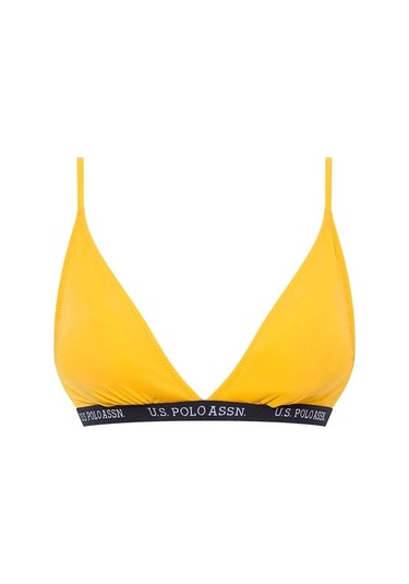 U.S. Polo Assn. Kadın Sarı Geniş Üçgen Bikini Üst 21501