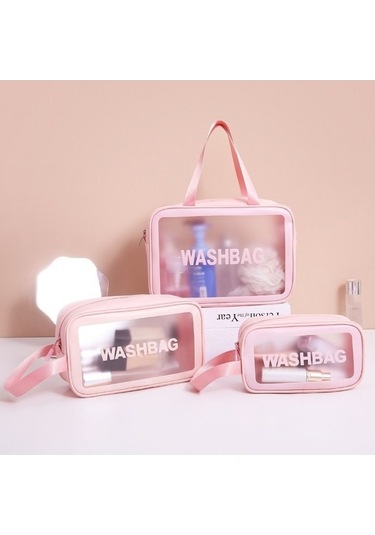 Wondernest 2 Adet Su Geçirmez Yüzme Ve Yıkama Çantası, Beyaz Renk, M Boy Çok Renkli