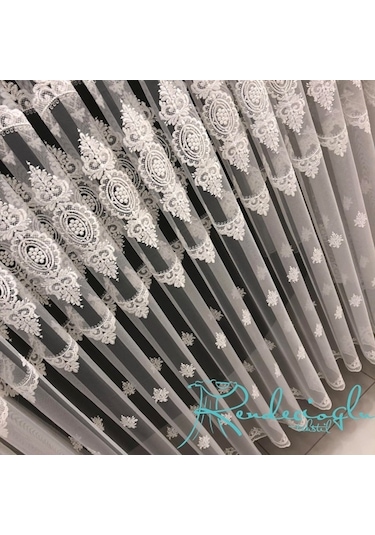 Tül Perde Brillant Gülşah Desen Yeni Sezon Tül Perde Ekru