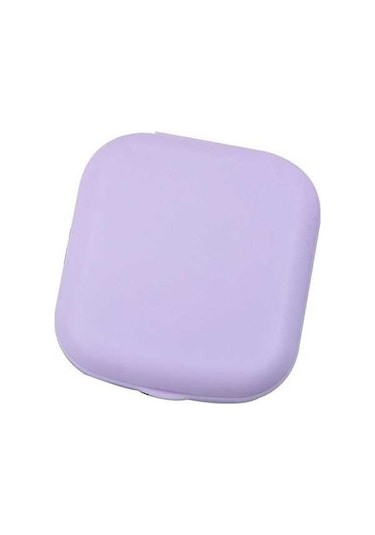 Besthome1 Mor Renkli Gözlük Kutusu, Taşınabilir Mat, İçinde Ayna Ve Bakım Seti