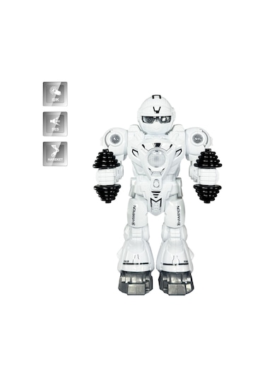 Atletik Sporcu Siyah Robot - Işıklı Ve Müzikli Hareketli , Pilli Genel