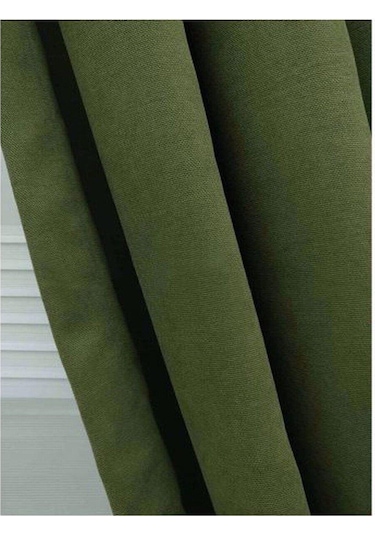 Çimen Yeşili Ada Fon Perde Pilesiz Extraforlu Düz Dikim Büzgü Pile-çimen Yeşili Çimen Yeşili