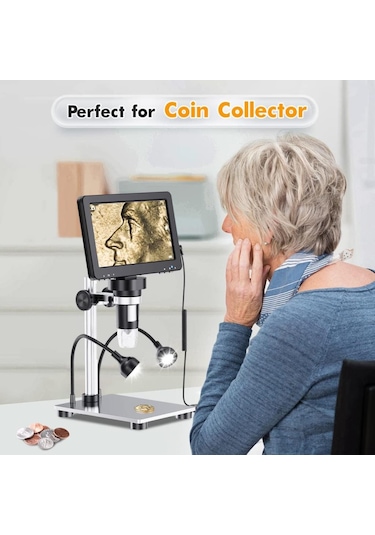 Dm9 7 ''hdmı Dijital Mikroskop 1200x Ips Ekranlı Lehimleme Mikroskobu