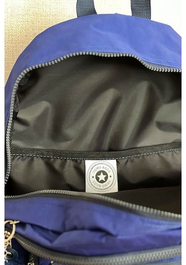 Nemo Group Saks Mavisi Okul Sırt Çantası Krinkıl Kumaş Saks Mavi