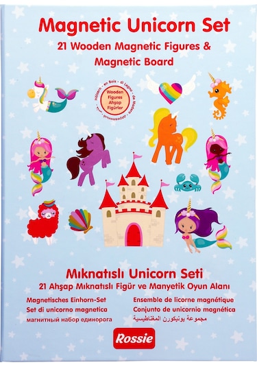 Rossie Ahşap Mıknatıslı Unicorn    Oyun Seti Manyetik    Oyun Alanı