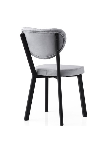 Olivya Sandalye, Siyah Metal Açık Gri