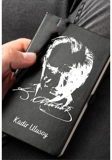 Kişiye Özel Atatürk Sluetli Deri Not Defteri
