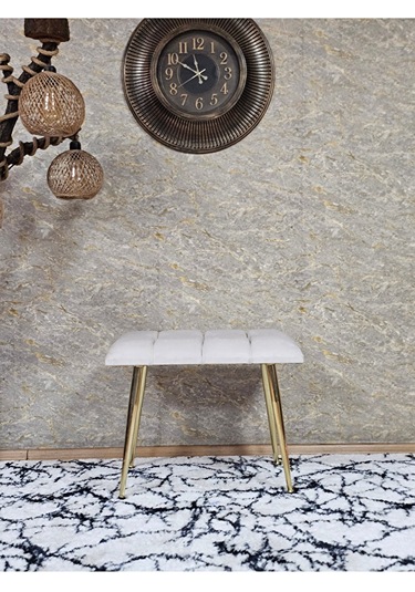 Gold Sivriltme Ayaklı 60 Cm Puf Bench - Puf - Bench - Oturak - Mu Çok Renkli