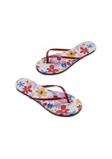 Tkees Tk-2023 Parmak Arası Kırmızı Kadın Terlik