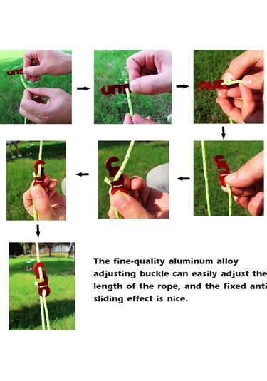 4m X 6 Rulo Açık Kamp Çadırı Kanopi Rüzgar Halatı Aydınlık Çok Fonksiyonlu Rüzgar Halat Toka Çadır Sabit Halat S Toka-sarı Çok Renkli