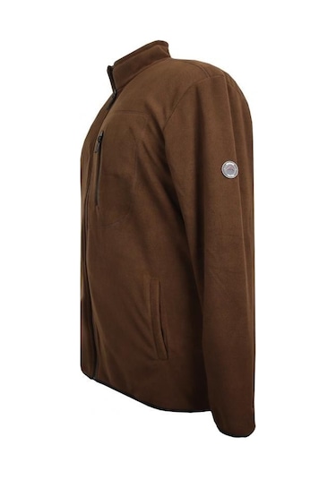 Erkek Büyük Beden Dik Yakalı Fermuarlı 122 Kg-172 Kg Arası İçin Uygun Bedenli Polar Sweat Mont Kahverengi Erkek Büyük Beden Dik Yakalı Fermuarlı 122 Kg-172 Kg Arası İçin Uygun Bedenli Polar Sweat Mont Kahverengi