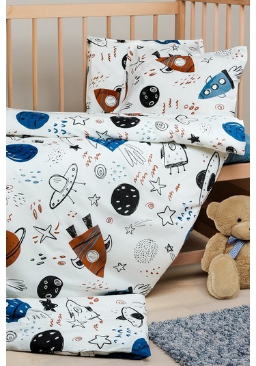 Cotton Collection %100 Pamuk Bebek Nevresim Takımı Space