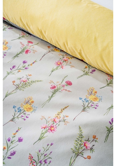 Begonvil Çift Kişilik Nevresim Takımı Pamuklu MAVI