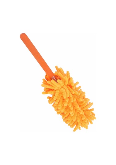 Dofolink Turuncu 72cm Çekilebilir Süpürge, Paslanmaz Çelik Saplı, Yenilebilir Chenille Mikrofiber, Zirve-duvara Temizlik, Kolay Yıkanabilir Diğer