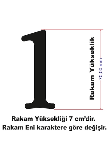 Stencil Rakam Boyama Şablonu X038-sayı Rakam Yüksekliği 7 Cm