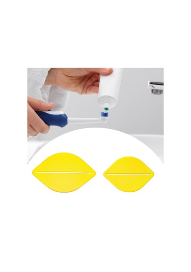 Suntek 2 Adet Diş Macunu Sıkma Klipsleri Tüp Yardımları Ev Sarı Diğer