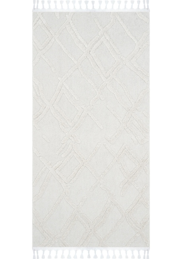 Cool Halı Palazzo Krem Mutfak Halısı Bukle Tezgah Önü Leke Tutmaz Yumuşak Kabartmalı İskandinav Halı