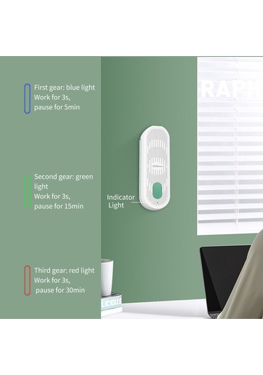 Moveevo Usb Şarjlı Duvar/masa Tipi Zaman Ayarlı Oto Oda Kokusu Makinesi - Yeşil Yeşil