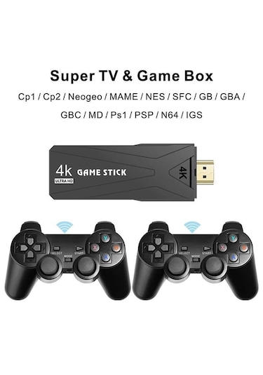 Starx GT65 4K ULTRA HD Android TV BOX Game Stick 10000+ Oyun 64BG