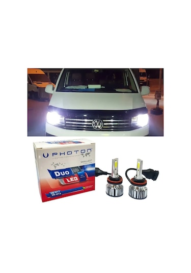 Vw Transporter T7 Led Xenon Uzun + Kısa Far Ampulü H4 Duo Yeni Seri Beyaz