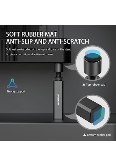 Sones Coolmoon Grafik Kartı Standı Masaüstü Bilgisayar Grafik Kartı Dikey Üst Destek Braketi Vida Teleskopik Destek Çubukları, Ayarlanabilir Yükseklik: 5-8 Cm Siyah