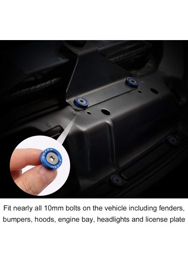 Suofeng 10 Adet Çelik Levha Alüminyum Araç Tampon Yıkama Maddesi, 8 Renk Seçeneği, M10 Somun Uyumlu, Kaliteli Ve Dayanıklı