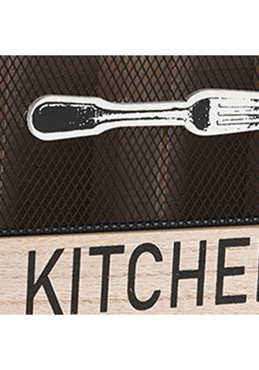 Suntek Mutfak Tezgahı Alet Tutucu Kaşık Çatal Düzenleyici Ahşap Rengi