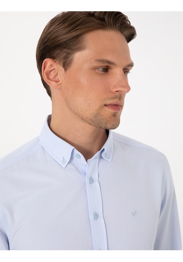 Pierre Cardin Erkek Açık Mavi Gömlek Desenli 50306996-vr003 Açik Mavi