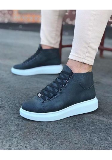 Wagoon Wg032 Gri Bağcıklı Sneakers Yarım Bilek Bot Gri