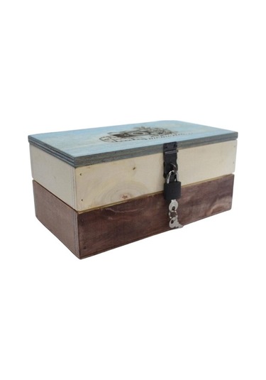 Anı Kutusu, Fotoğraf Kutusu, Retro Ahşap Kutu 24cm X 14cm Genişlik 11c