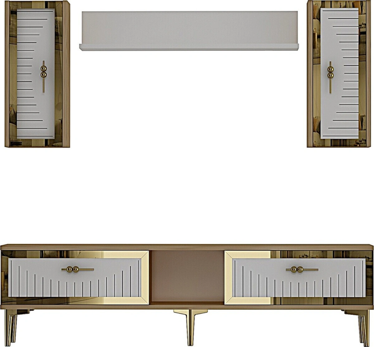 Tvr1501dbg - Tuna150 Tv Ünitesi Safirmeşe-beyaz Gold 150cm Safirmeşe-beyaz-altın