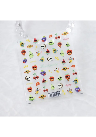 Taze Tatlı Meyve Tasarım 3d Kendinden Yapışkanlı Tırnak Sanat Süslemeleri Çıkartmalar Limon Kiraz 5d Yumuşak Kabartmalar Tırnak Çıkartmaları Toptan Gümüş Gri