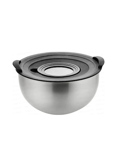 Paslanmaz 3'lü Rendeli Karıştırma Kabı 9 Parça Saklama Karıştırma Kabı Çelik