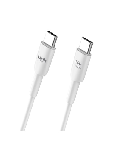 LinkTech K604 Safe Type-C - Type-C 60W Hızlı Data ve Şarj Kablosu 1mt